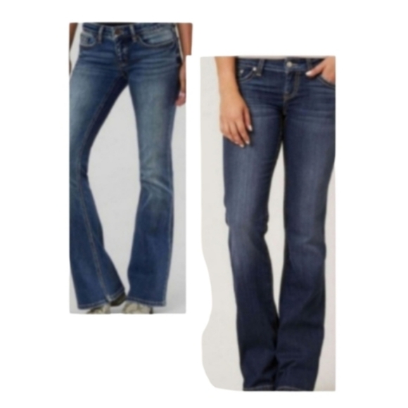 "Express"(Size 2R)Misses Low-rise Stella Fit & Flare Jeans - Picture 1 of 5